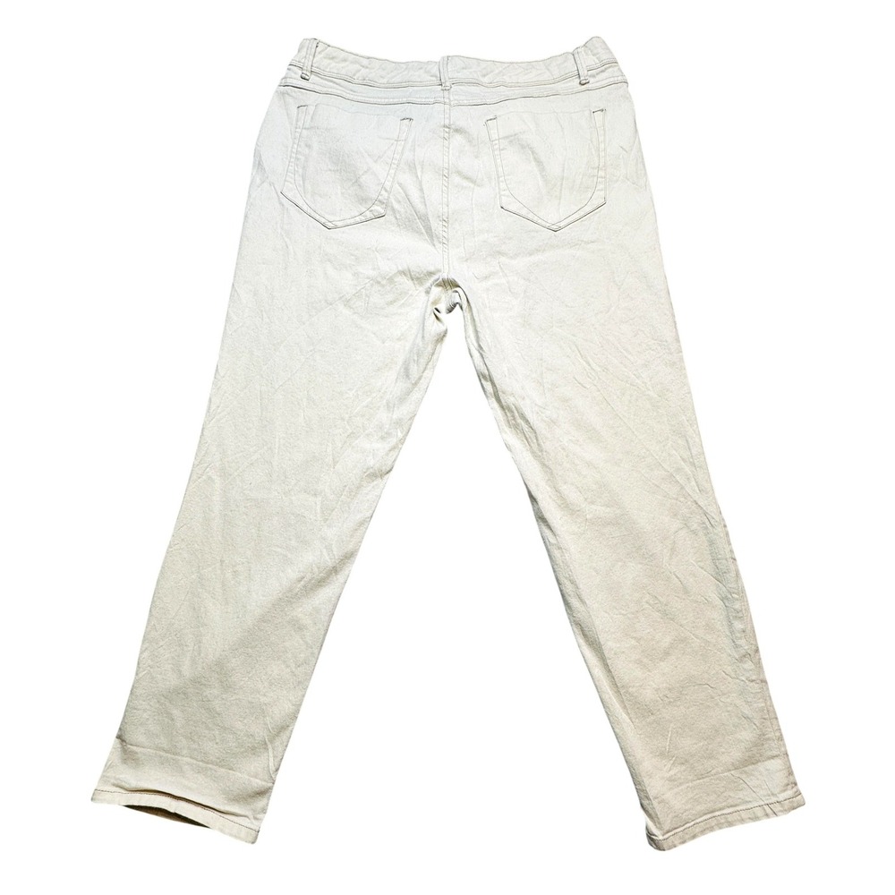 Gloria Vanderbilt Jeans Womens 14 Beige Aiden Crop Mid Rise Stretch Denim Casual